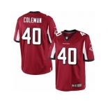 Men's Nike Atlanta Falcons #40 Derrick Coleman Limited Red Team Color NFL Jersey