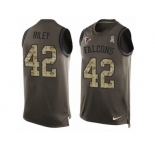 Men's Nike Atlanta Falcons #42 Duke Riley Limited Green Salute to Service Tank Top NFL Jersey