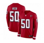 Men's Nike Atlanta Falcons #50 Brooks Reed Limited Red Therma Long Sleeve NFL Jersey