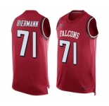 Men's Nike Atlanta Falcons #71 Kroy Biermann Limited Red Player Name & Number Tank Top NFL Jersey