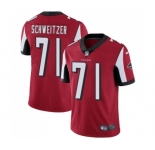 Men's Nike Atlanta Falcons #71 Wes Schweitzer Red Team Color Vapor Untouchable Limited Player NFL Jersey