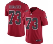 Men's Nike Atlanta Falcons #73 Ryan Schraeder Limited Red Rush Vapor Untouchable NFL Jersey
