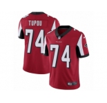 Men's Nike Atlanta Falcons #74 Tani Tupou Red Team Color Vapor Untouchable Limited Player NFL Jersey