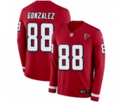 Men's Nike Atlanta Falcons #88 Tony Gonzalez Limited Red Therma Long Sleeve NFL Jersey