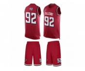 Men's Nike Atlanta Falcons #92 Dontari Poe Limited Red Tank Top Suit NFL Jersey