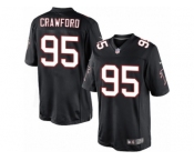 Men's Nike Atlanta Falcons #95 Jack Crawford Limited Black Alternate NFL Jersey