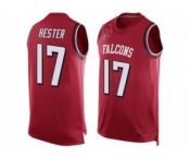 Nike Atlanta Falcons #17 Devin Hester Red Team Color Men's Stitched NFL Limited Tank Top Jersey