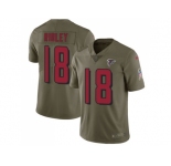 Nike Atlanta Falcons #18 Calvin Ridley Olive Men Stitched NFL Limited 2017 Salute To Service Jersey