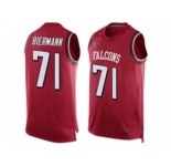 Nike Atlanta Falcons #71 Kroy Biermann Red Team Color Men's Stitched NFL Limited Tank Top Jersey