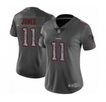 Women's Atlanta Falcons #11 Julio Jones Limited Gray Static Fashion Football Jersey