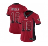 Women's Atlanta Falcons #18 Calvin Ridley Limited Red Rush Drift Fashion Football Jersey