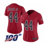 Women's Atlanta Falcons #44 Vic Beasley Limited Red Rush Vapor Untouchable 100th Season Football Jersey