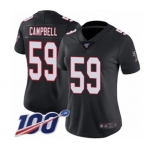 Women's Atlanta Falcons #59 De'Vondre Campbell Black Alternate Vapor Untouchable Limited Player 100th Season Football Jersey