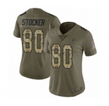 Women's Atlanta Falcons #80 Luke Stocker Limited Olive Camo 2017 Salute to Service Football Jersey