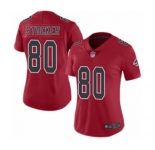Women's Atlanta Falcons #80 Luke Stocker Limited Red Rush Vapor Untouchable Football Jersey