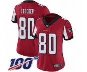 Women's Atlanta Falcons #80 Luke Stocker Red Team Color Vapor Untouchable Limited Player 100th Season Football Jersey