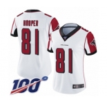 Women's Atlanta Falcons #81 Austin Hooper White Vapor Untouchable Limited Player 100th Season Football Jersey