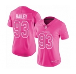 Women's Atlanta Falcons #93 Allen Bailey Limited Pink Rush Fashion Football Jersey