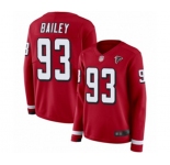 Women's Atlanta Falcons #93 Allen Bailey Limited Red Therma Long Sleeve Football Jersey