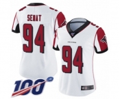 Women's Atlanta Falcons #94 Deadrin Senat White Vapor Untouchable Limited Player 100th Season Football Jersey