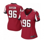 Women's Atlanta Falcons #96 Tyeler Davison Game Red Team Color Football Jersey