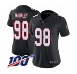 Women's Atlanta Falcons #98 Takkarist McKinley Black Alternate Vapor Untouchable Limited Player 100th Season Football Jersey