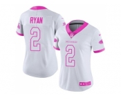 Women's Nike Atlanta Falcons #2 Matt Ryan Limited Rush Fashion Pink NFL Jersey