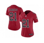 Women's Nike Atlanta Falcons #21 Deion Sanders Limited Red Rush NFL Jersey