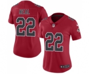 Women's Nike Atlanta Falcons #22 Keanu Neal Limited Red Rush Vapor Untouchable NFL Jersey