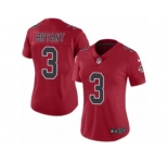 Women's Nike Atlanta Falcons #3 Matt Bryant Limited Red Rush NFL Jersey