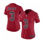 Women's Nike Atlanta Falcons #3 Matt Bryant Limited Red Rush Vapor Untouchable NFL Jersey