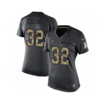Women's Nike Atlanta Falcons #32 Jalen Collins Limited Black 2016 Salute to Service NFL Jersey