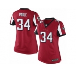 Women's Nike Atlanta Falcons #34 Brian Poole Limited Red Team Color NFL Jersey