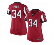 Women's Nike Atlanta Falcons #34 Brian Poole Limited Red Team Color NFL Jersey