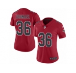 Women's Nike Atlanta Falcons #36 Kemal Ishmael Limited Red Rush NFL Jersey
