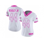 Women's Nike Atlanta Falcons #44 Vic Beasley Jr Limited Rush Fashion Pink NFL Jersey