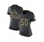 Women's Nike Atlanta Falcons #50 Brooks Reed Limited Black 2016 Salute to Service NFL Jersey