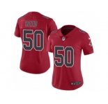 Women's Nike Atlanta Falcons #50 Brooks Reed Limited Red Rush NFL Jersey