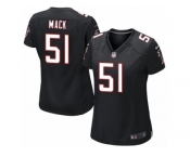 Women's Nike Atlanta Falcons #51 Alex Mack Limited Black Alternate NFL Jersey