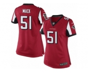 Women's Nike Atlanta Falcons #51 Alex Mack Limited Red Team Color NFL Jersey