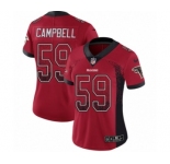Women's Nike Atlanta Falcons #59 De'Vondre Campbell Limited Red Rush Drift Fashion NFL Jersey