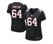 Women's Nike Atlanta Falcons #64 Sean Harlow Limited Black Alternate NFL Jersey