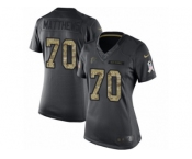 Women's Nike Atlanta Falcons #70 Jake Matthews Limited Black 2016 Salute to Service NFL Jersey