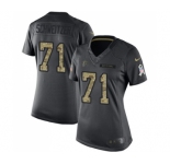 Women's Nike Atlanta Falcons #71 Wes Schweitzer Limited Black 2016 Salute to Service NFL Jersey