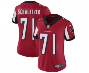 Women's Nike Atlanta Falcons #71 Wes Schweitzer Red Team Color Vapor Untouchable Limited Player NFL Jersey