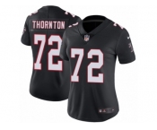 Women's Nike Atlanta Falcons #72 Hugh Thornton Vapor Untouchable Limited Black Alternate NFL Jersey