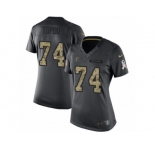 Women's Nike Atlanta Falcons #74 Tani Tupou Limited Black 2016 Salute to Service NFL Jersey