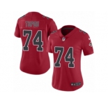 Women's Nike Atlanta Falcons #74 Tani Tupou Limited Red Rush NFL Jersey