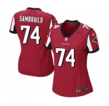 Women's Nike Atlanta Falcons #74 Ty Sambrailo Game Red Team Color NFL Jersey