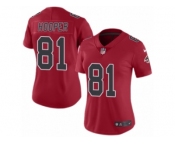 Women's Nike Atlanta Falcons #81 Austin Hooper Limited Red Rush NFL Jersey